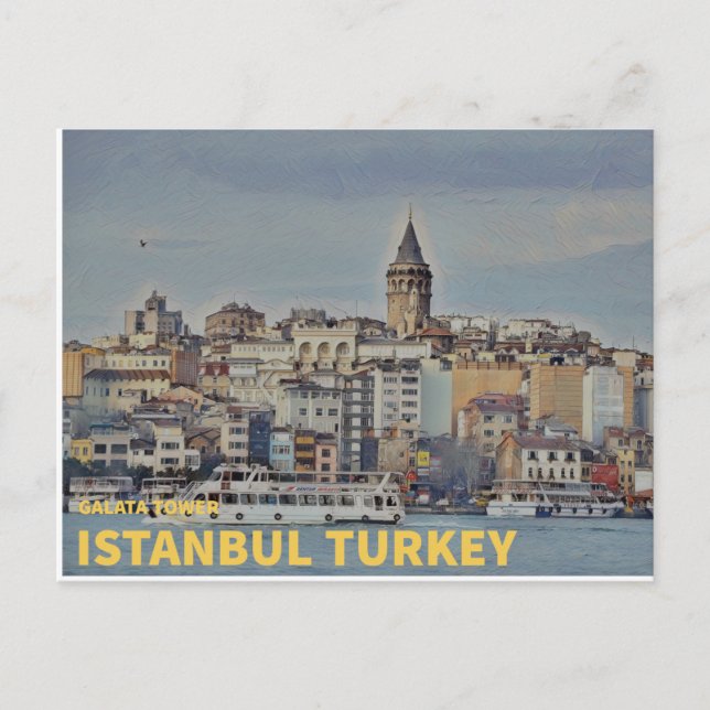 Istanbul Turkey | Galata Tower Postcard (Front)