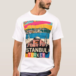 Istanbul Turkey Hagia Sophia Retro Pop Art Travel T-Shirt