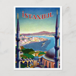 Istanbul, Turkey, panorama view on the coast Postcard