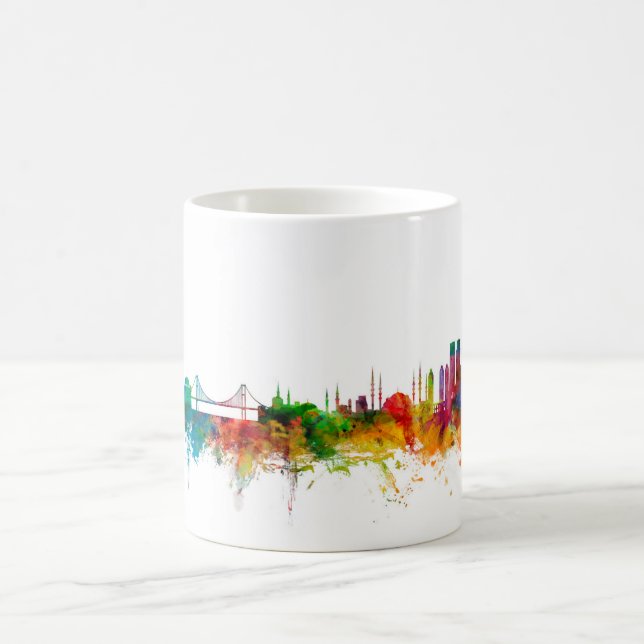 Istanbul Turkey Skyline Coffee Mug (Center)