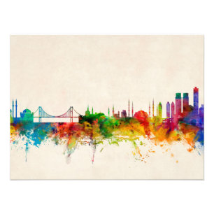 Istanbul Turkey Skyline Photo Print