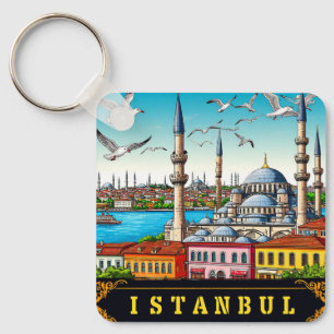 🧲 Istanbul Turkey Travel Reminder From Vacation  Keychain