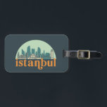 Istanbul Turkey Vintage City Skyline Cityscape Art Luggage Tag<br><div class="desc">Vintage and retro city design with beautiful skyline, tourist attraction and cityscape art. Cool skyscraper and building silhouette illustration merchandise for tourist and traveller. Perfect as souvenir to bring back home when travelling. Save the memory of your travel and vacation with family and friends. Background colour can be customized to...</div>
