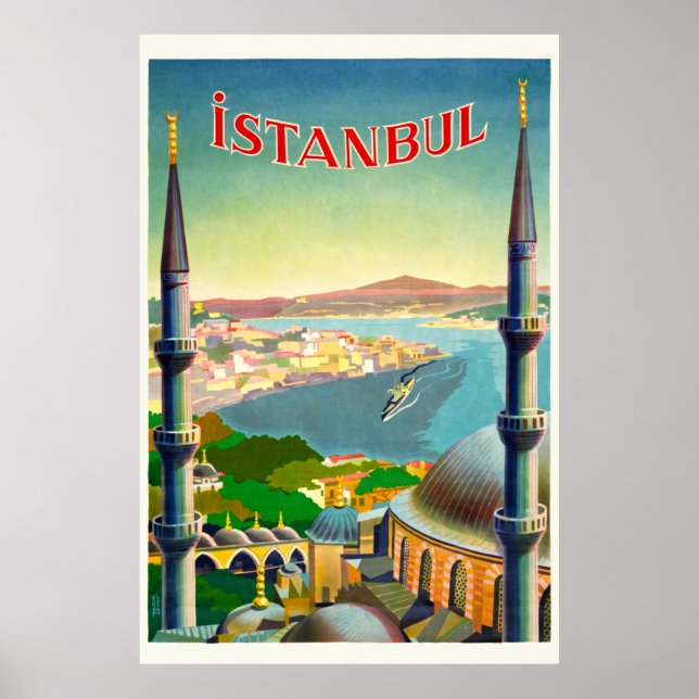 Istanbul Turkey Vintage Poster 1939 (Front)