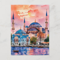 Istanbul Turkey Watercolor Painting