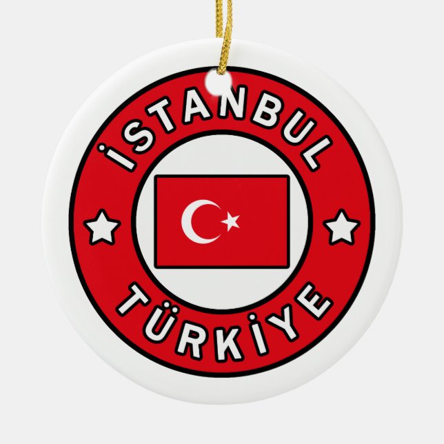 İstanbul Türkiye Ceramic Ornament (Front)