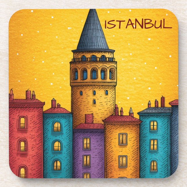 Istanbul Turkiye Coaster (Front)