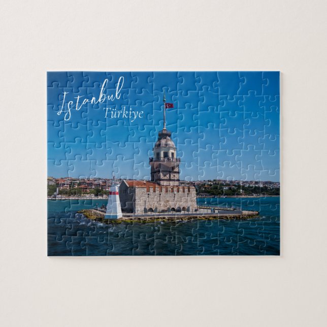 Istanbul, Turkiye Maiden’s Tower Jigsaw Puzzle (Horizontal)