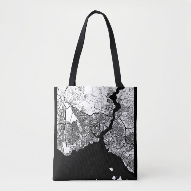 Istanbul Türkiye Map Tote Bag (Front)