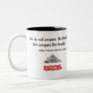 Istanbul Turkiye Souvenir Sultan Mehmet Fatih Quot Two-Tone Coffee Mug