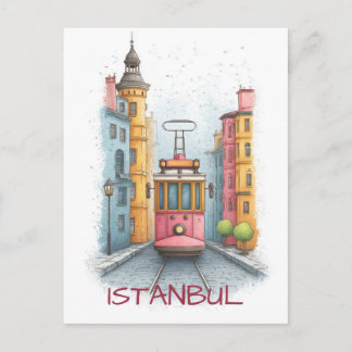 Istanbul Turkiye Travel Postcard