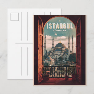 Istanbul turkiye travel vintage souvenirs gifts postcard