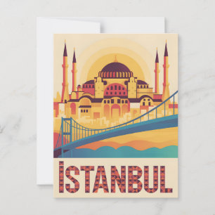 Istanbul vintage postcard