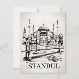 Istanbul vintage  postcard
