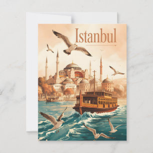 Istanbul vintage postcard