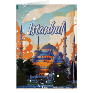 Istanbul Vintage Travel Poster