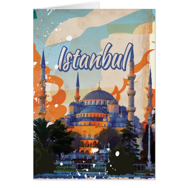 Istanbul Vintage Travel Poster (Front)