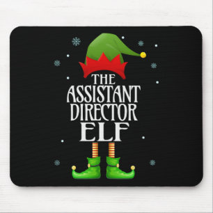 Istant Director Elf Xmas Funny Family Matching Chr Mouse Pad