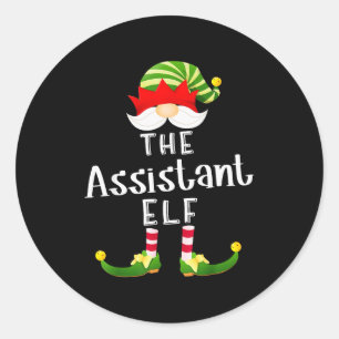 Istant Elf Group Christmas Funny Pajama Party  Classic Round Sticker