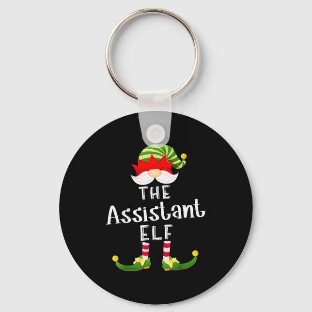 Istant Elf Group Christmas Funny Pajama Party  Keychain (Front)