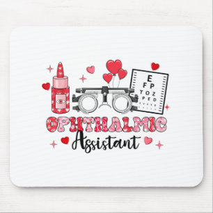 Istant Eye Test Gles Hearts Valentine's Day 1  Mouse Pad
