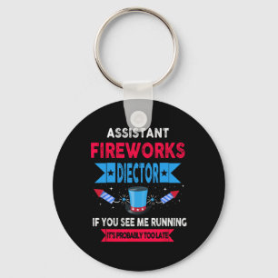 Istant Fireworks Director I Run You Run 4th Of Jul Keychain