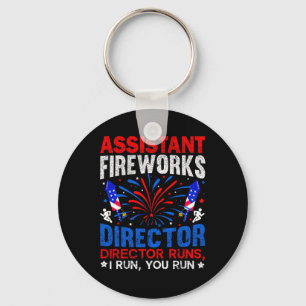 Istant Fireworks Director Independence Day 4th Of Keychain