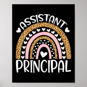 Istant Principal Boho Rainbow Leopard First Day Poster