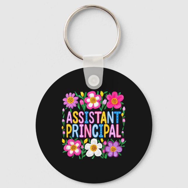 Istant Principal Ck To School Happy First Day Of S Keychain (Front)