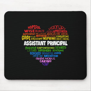 Istant Principal Cute Heart Back To School Mouse Pad