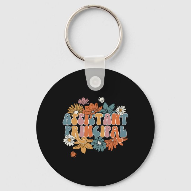 Istant Principal Hello Fall Autumn Thanksgiving  Keychain (Front)