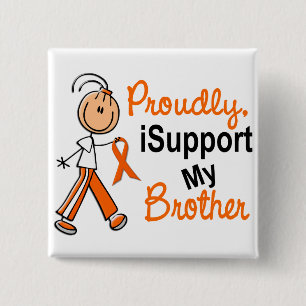 iSupport 1 SFT Leukaemia MS Kidney Cancer BROTHER 2 Inch Square Button