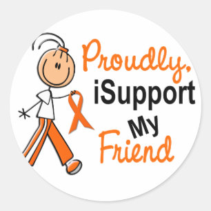 iSupport 1 SFT Leukaemia MS Kidney Cancer FRIEND Classic Round Sticker
