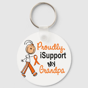 iSupport 1 SFT Leukaemia MS Kidney Cancer GRANDPA Keychain