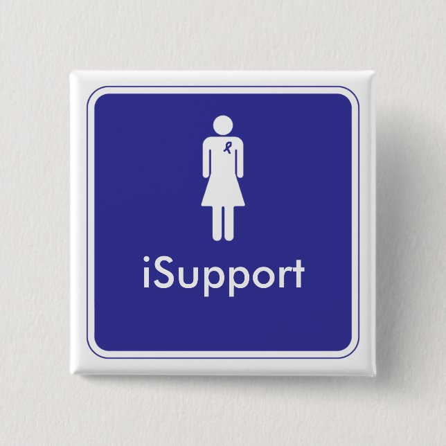 iSupport 2 Inch Square Button (Front)
