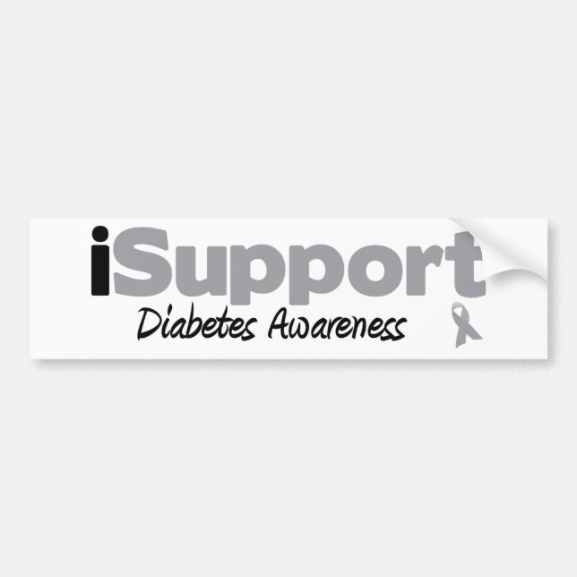 iSupport Diabetes Bumper Sticker (Front)