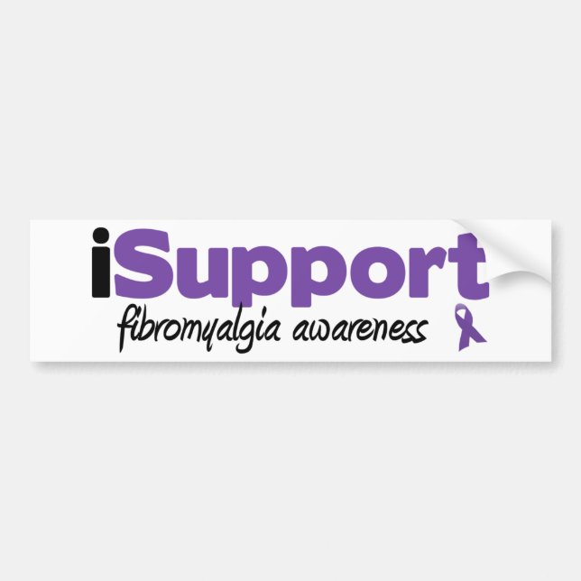 iSupport Fibromyalgia Bumper Sticker (Front)