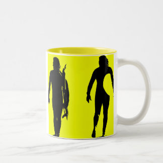 iSurf Yellow Two-Tone Coffee Mug