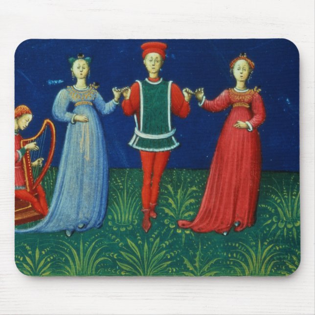 It 973 f.21v A Gentleman dancing with two Ladies, Mouse Pad (Front)
