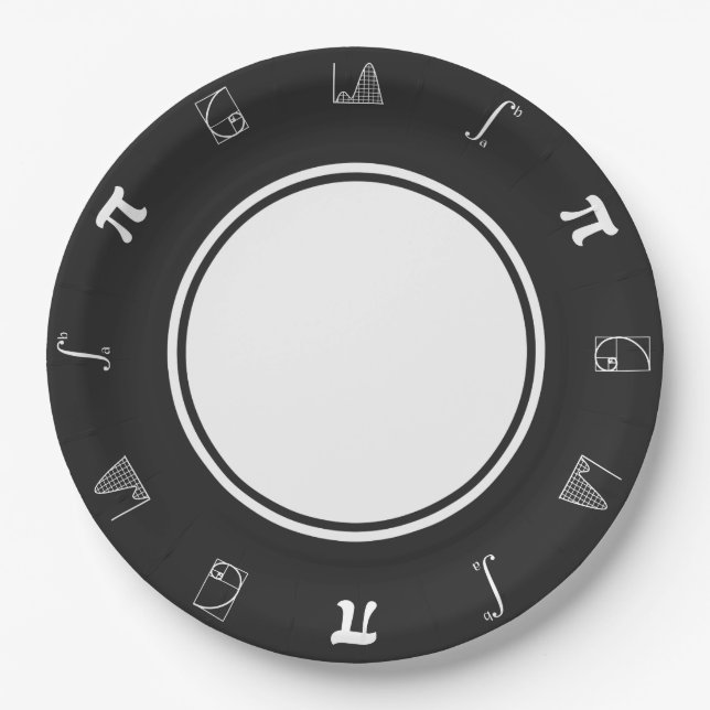 It Adds Up in Black Paper Plate (Front)