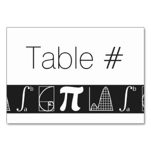 It Adds Up in Black Table Card