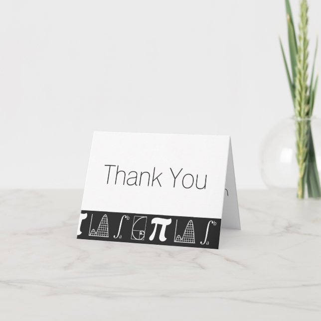 It Adds Up in Black Thank You Card (Front)