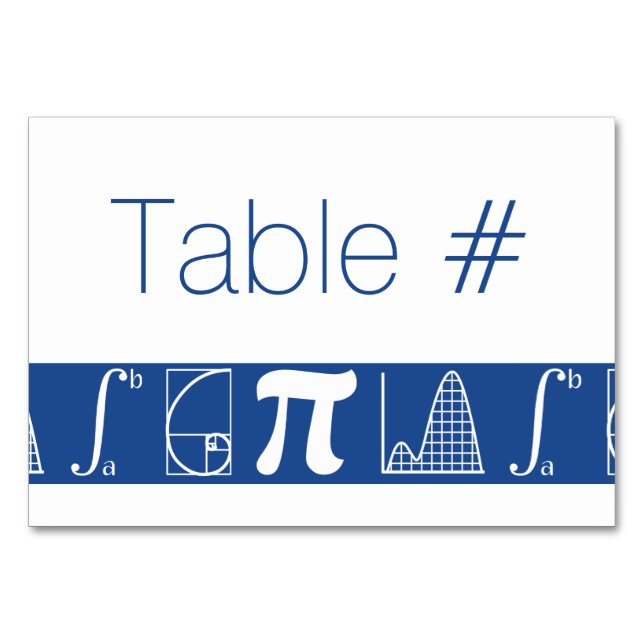 It Adds Up in Blue Table Card (Front)