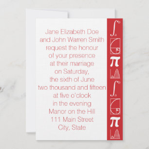 It Adds Up in Cherry Wedding Invitation