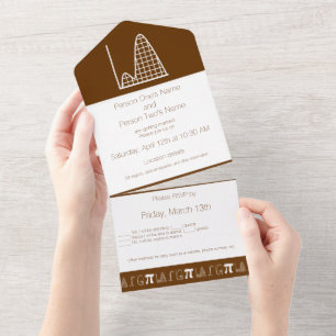 It Adds Up in Chocolate All In One Invitation