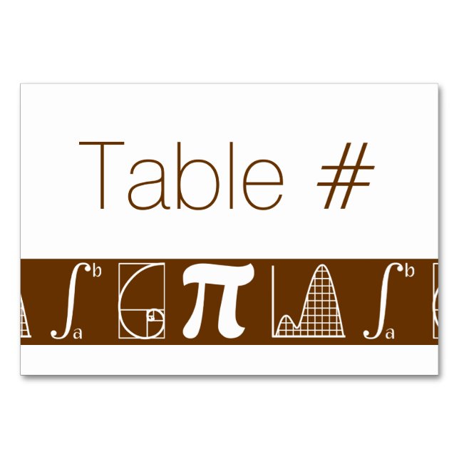 It Adds Up in Chocolate Table Card (Front)