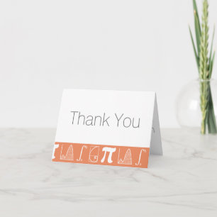 It Adds Up in Coral Thank You Card