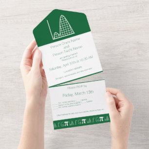 It Adds Up in Green All In One Invitation