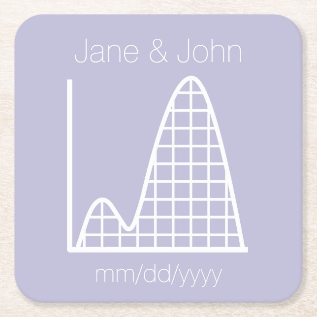 It Adds Up in Lavender Paper Coaster (Front)