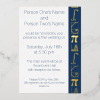 It Adds Up in Navy Foil Invitation